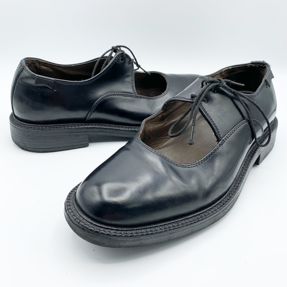 Camper Shoes - Camper Cut Out Oxfords Black Chunky Shoe Size 38